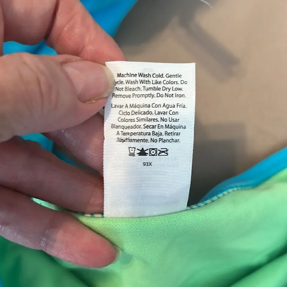 Wonder nation old navy girls szL beautiful turquoise 2 piece bathing suit GUC